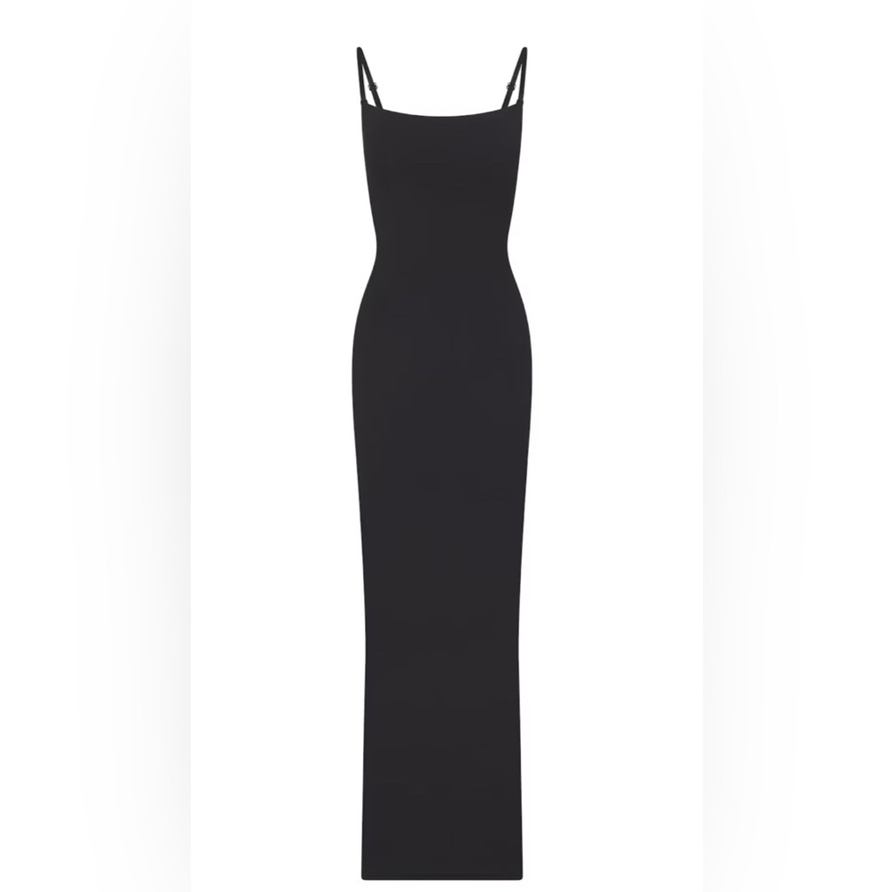 NWT SKIMS Fits Everybody Long Slip Dress - Black medium
